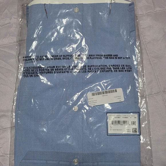 Hugo Men's Blue Dress Shirt - Slim - Picture 5 of 5